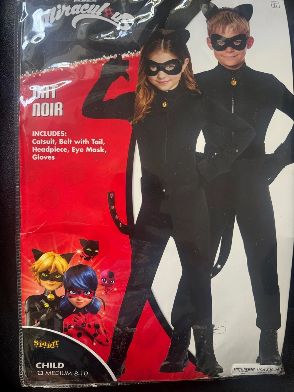 Spirit Black Cat Kids Superhero Costume - Black